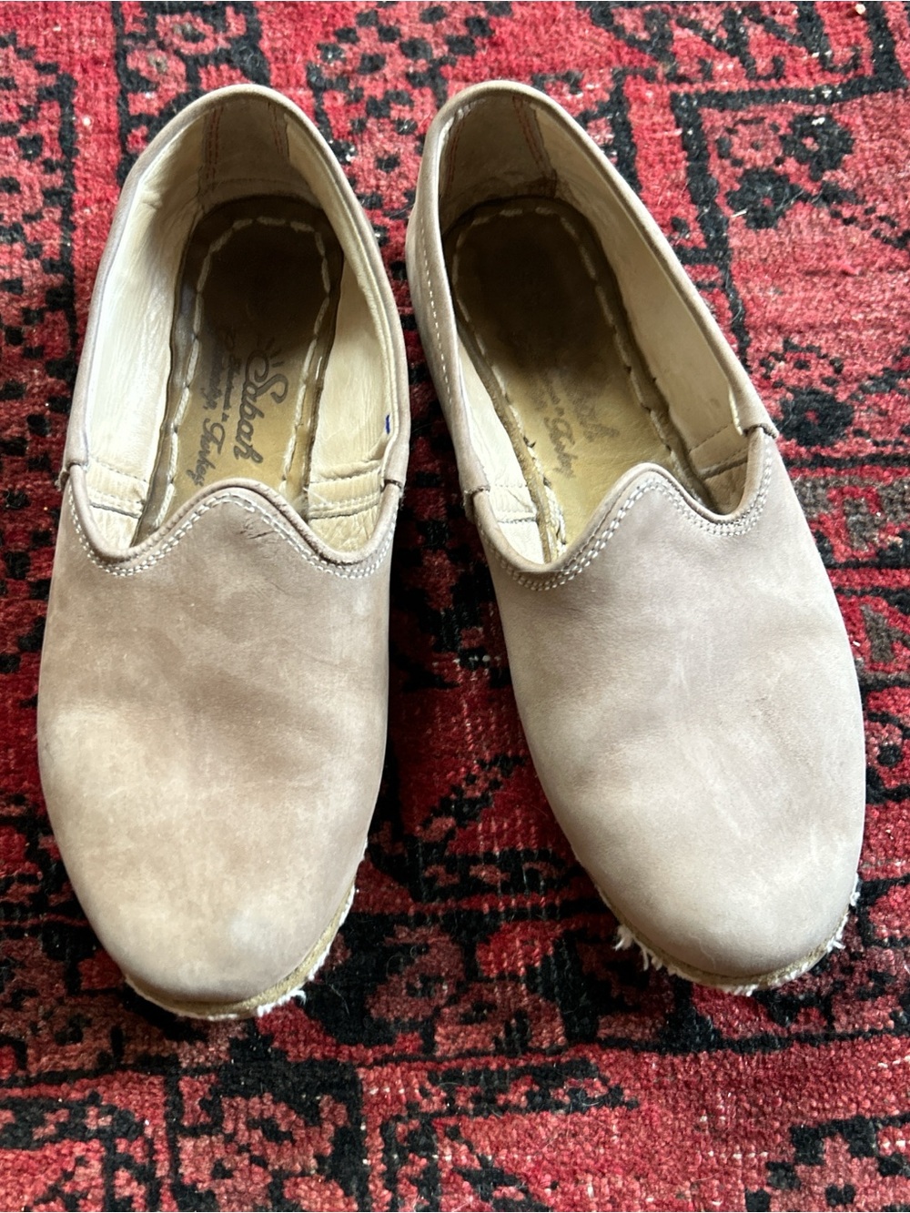 Sabah Slip-On Suede Loafers in Light Taupe